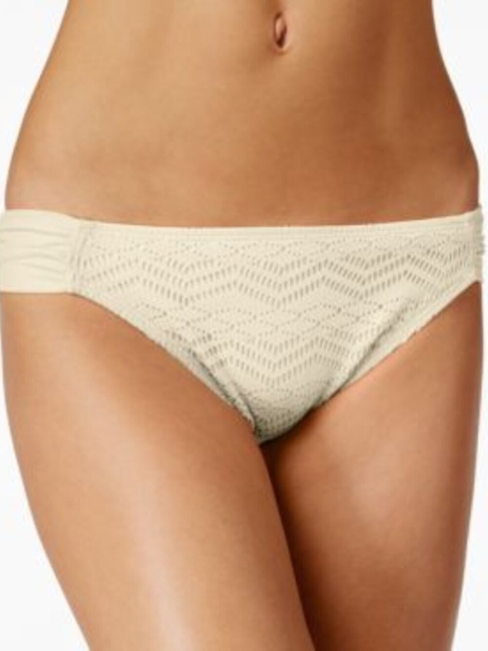 Hula Honey Cream Crochet Hipster Bikini Bottoms Women's Swimsuit Size XL NWT